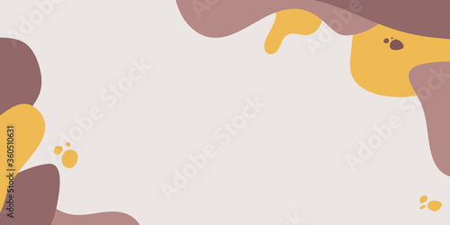 Set of vector trendy abstract amoeba banner. Pastel color cian, pink, violet gradient in liquid style frame on white background. Template for trendy design of a poster, logo, flyer of presentation.