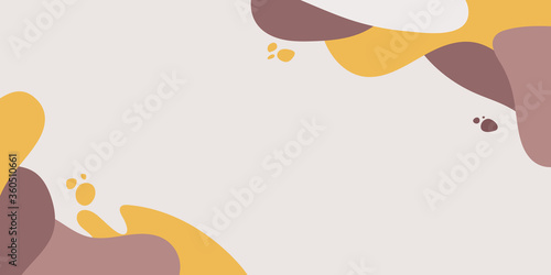 Set of vector trendy abstract amoeba banner. Pastel color cian, pink, violet gradient in liquid style frame on white background. Template for trendy design of a poster, logo, flyer of presentation.