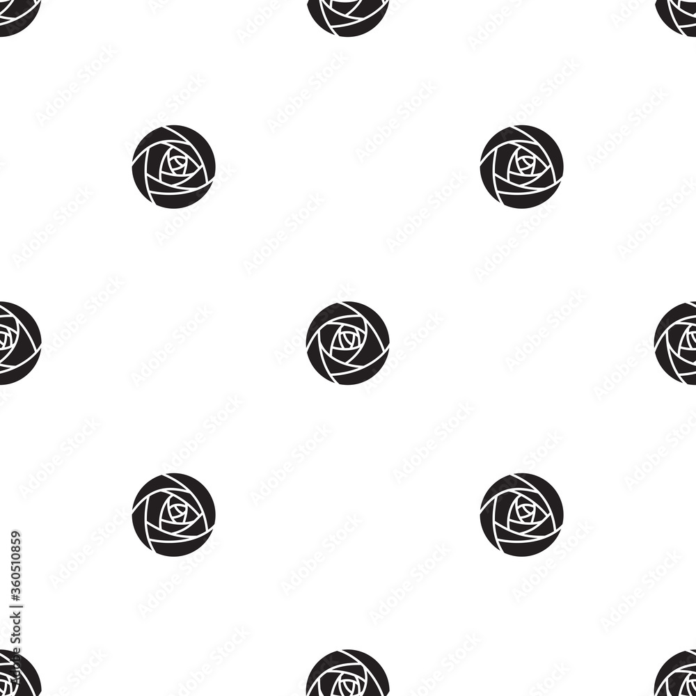 Abstract clean and simple rose pattern, vector