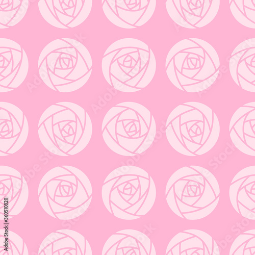 Abstract clean and simple rose pattern, vector