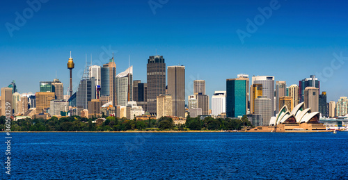 Panoramic skyline of Sydney, Australia.