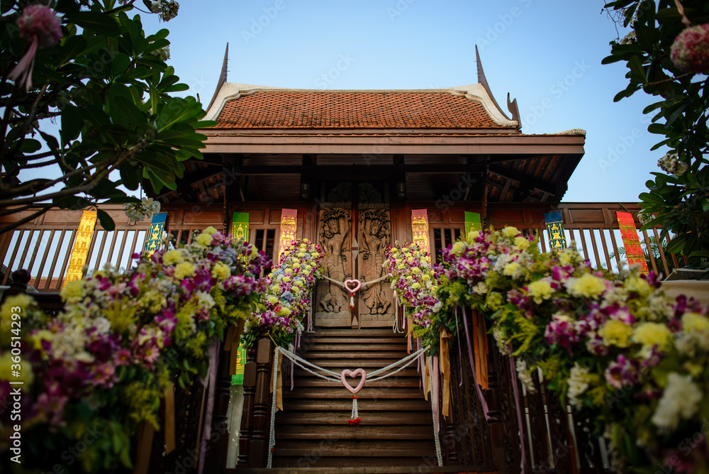 wedding place and flower decoration in thailand