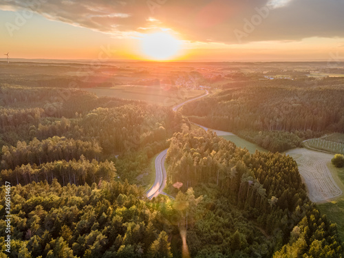 Bavarian Sunset during summertime with awesome landscape © Wolfgang Hauke