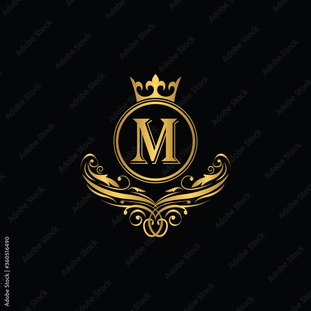 Golden letter M logo Luxury letter with crown. Monogram alphabet . Beautiful royal initials letter. template logo for design
Golden letter M logo Luxury letter with crown. Monogram alphabet . Beautiful royal initials letter. template logo for design