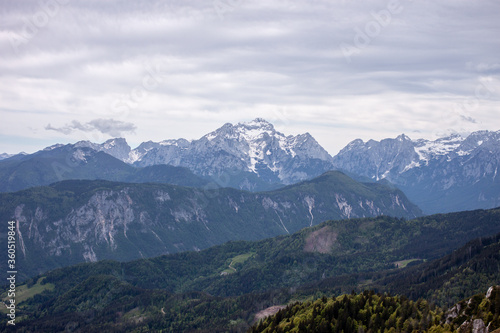 beautiful high mountain landscape Alps view