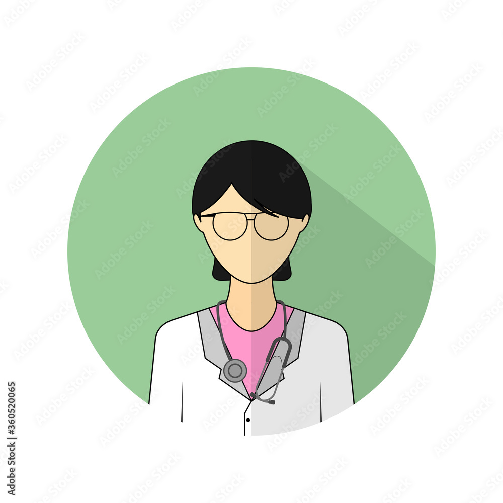 vector illustration of the woman doctor avatar icon vector illustration of the woman doctor avatar icon