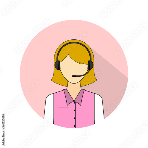 vector illustration of the administrator avatar icon