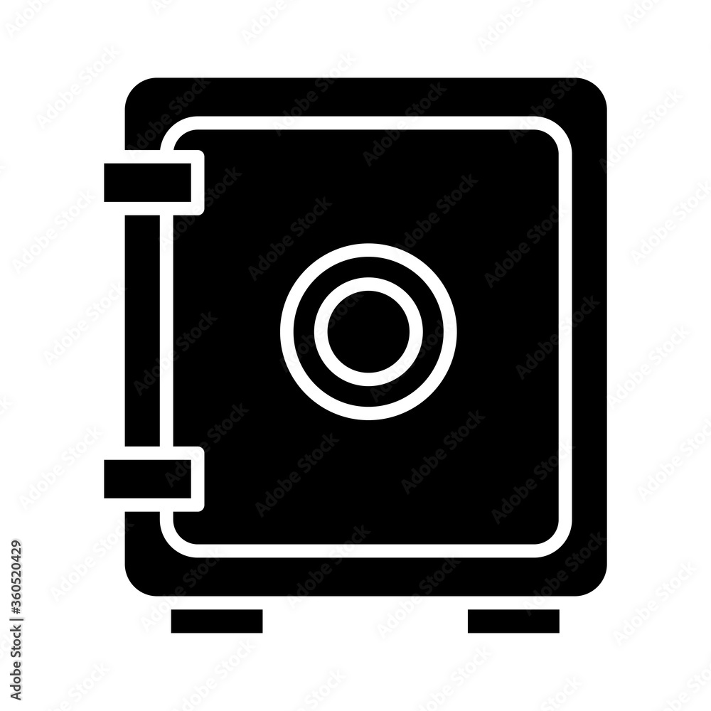 safe box silhouette style icon safe box silhouette style icon