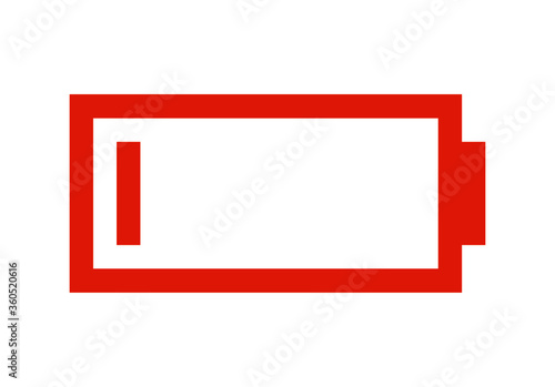  Battery icon. Empty Battery Icon