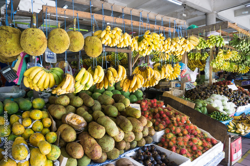 Fruit stalls in Kota Kinabalu, Sabah Borneo, Malaysia.