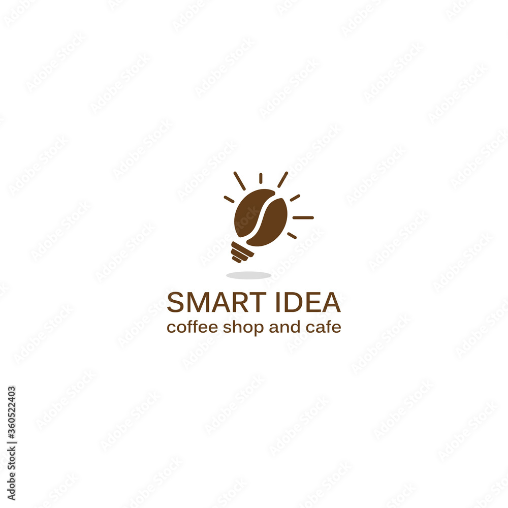 Obraz lamp coffee Logo Vector Illustration