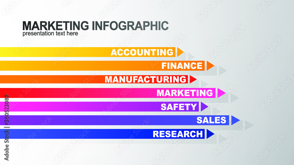 Marketing infographic design, template for presentation, site.