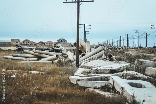 Close up of industrial pipes background. Industrial background.