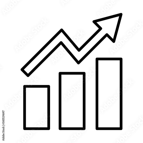 statistics bars line style icon