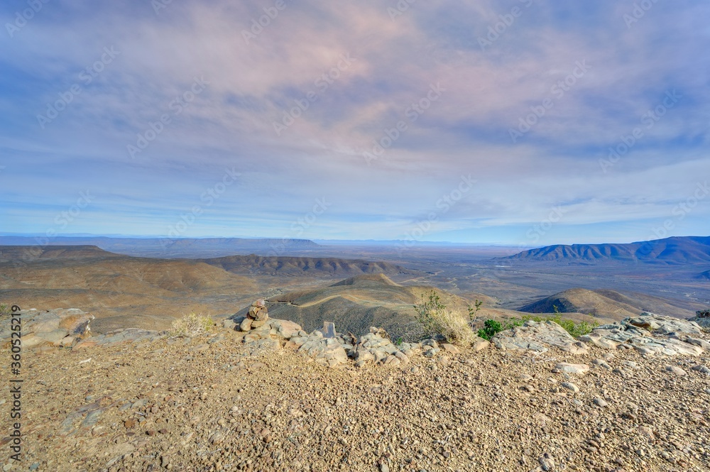 LONG VIEW over the TANKWA VALLEY from Ouberg Pass,  Northern Cape, South Africa