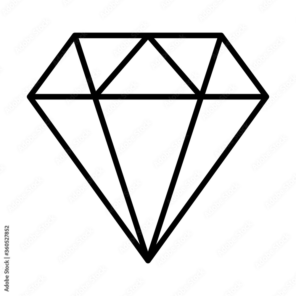 diamond jewerly stone line style icon diamond jewerly stone line style icon