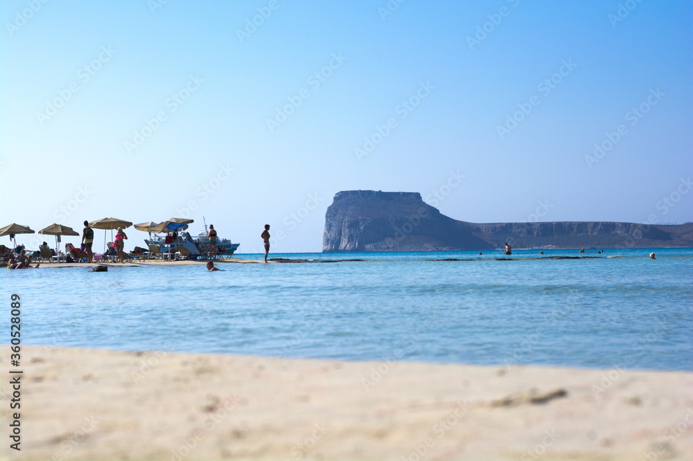 Crete - Balos beach  - Blue sky - summer - sand perspective - hot summer = high quality