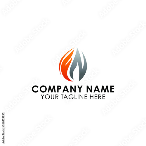 Free Download FN F N letter logo design. Initial letter FN linked circle upercase monogram logo red and blue. FN logo, F N design - GFXLoad