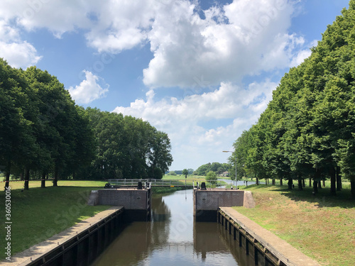 Lock in the river Vecht around Vilsteren