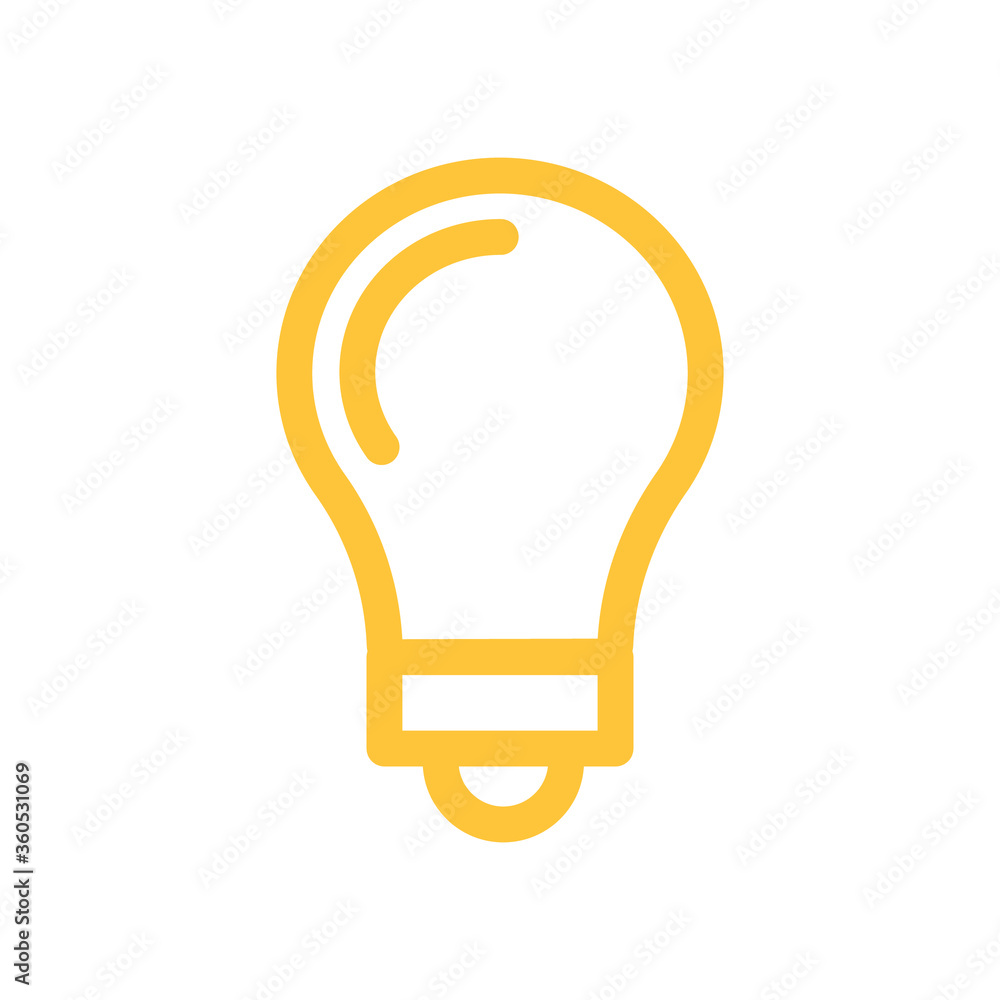 Electric lamp light bulb vector icon. Idea symbol. Electric lamp light bulb vector icon. Idea symbol.