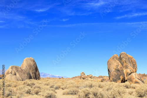 Alabama Hills with Sierra Nevada in the background