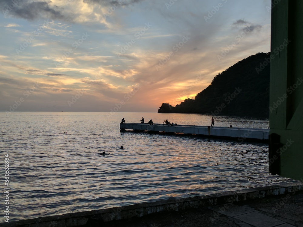 sunset at the pier