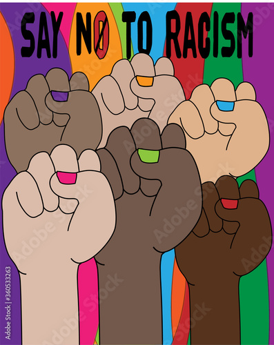 Obraz na plátně Say No To Racism
