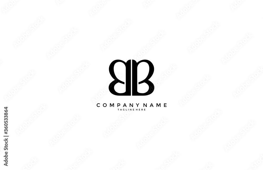 Creative Unique Minimal Letter BB Logo Creative Unique Minimal Letter BB Logo