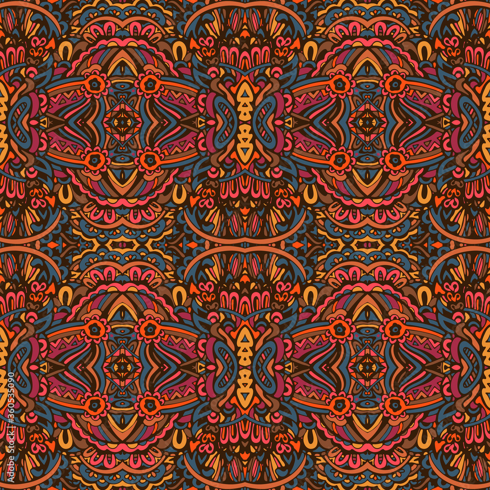 Ethnic seamless boho geometric pattern damask tile design surface Ethnic seamless boho geometric pattern damask tile design surface