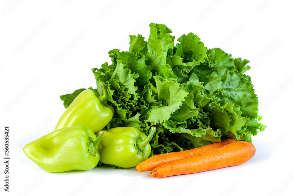 Various vegetables isolate on white background, fresh food Various vegetables isolate on white background, fresh food