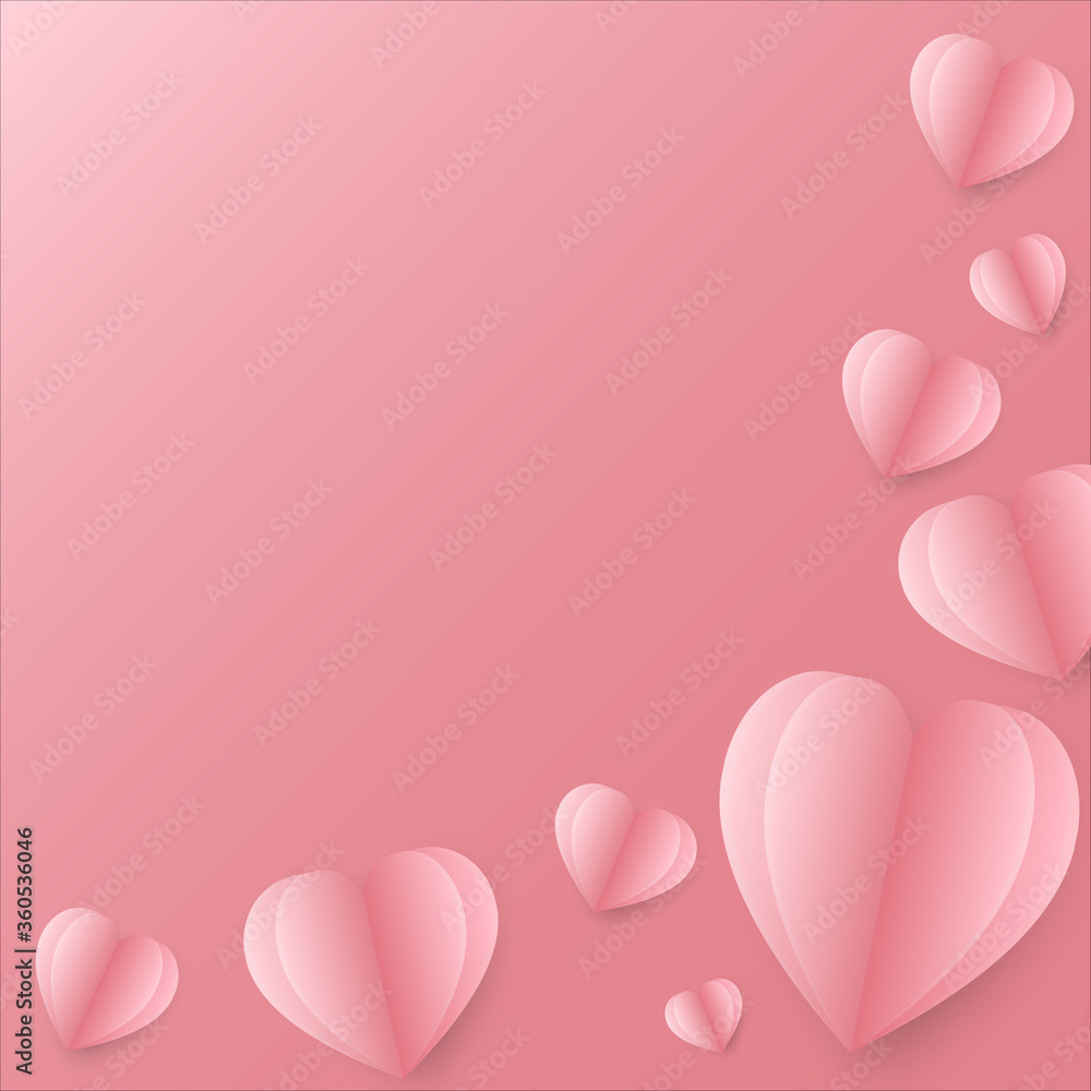 Big and small hearts on the pink background,anniversary,card,valentine