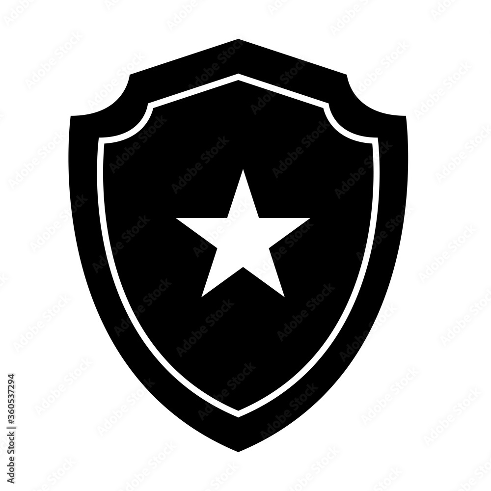 Shield Iconic and Logo Vector Flat Design 
