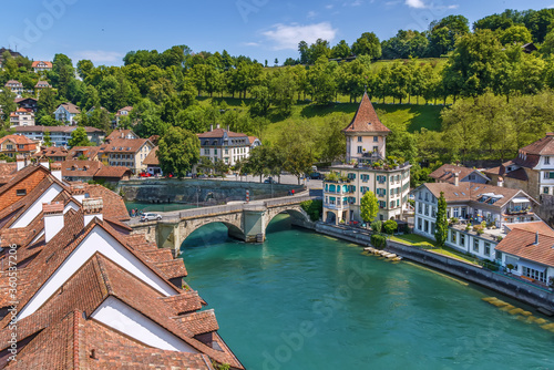 View of Aare river in Bern, Switzerland