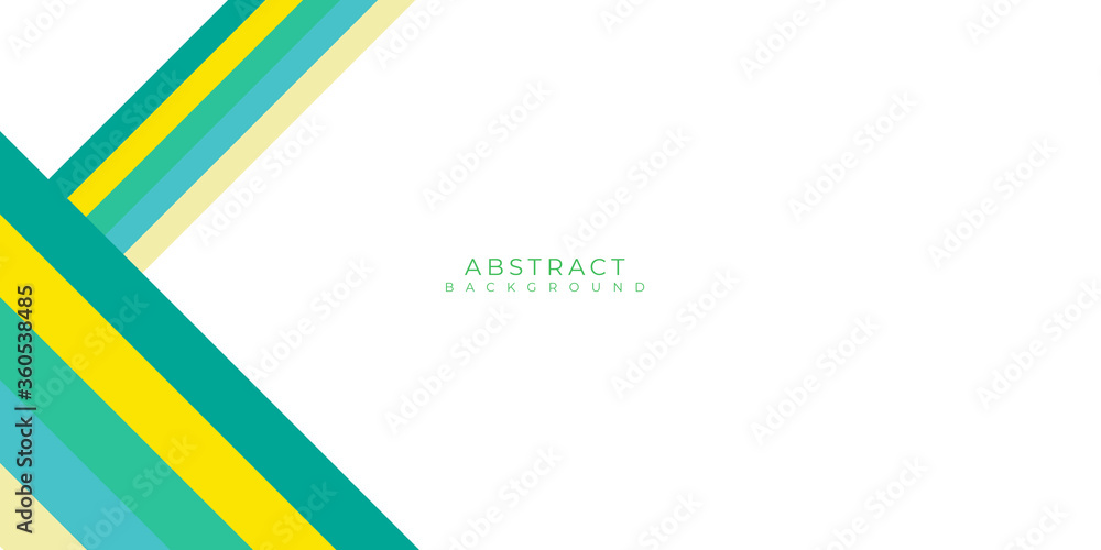 Abstract green yellow tosca background with lines stripes shapes on white background with blank copy space Abstract green yellow tosca background with lines stripes shapes on white background with blank copy space