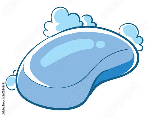 Blue soap, illustration, vector on white background