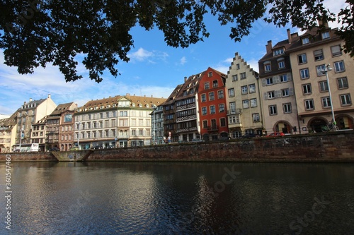 Beautiful old houses in downtown Strasbourg, France 