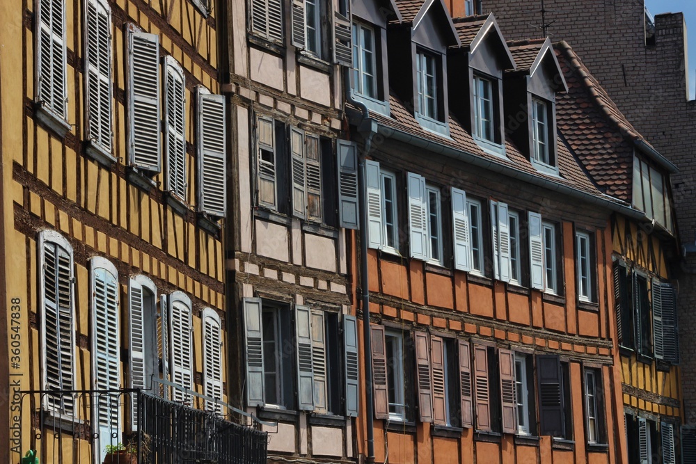 Traditional colorful houses in La Petite France, Strasbourg, Alsace, France

