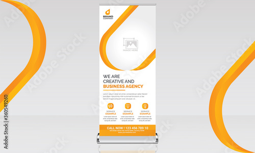 roll up banner business company advertising promotion marketing x stand banner poster template design