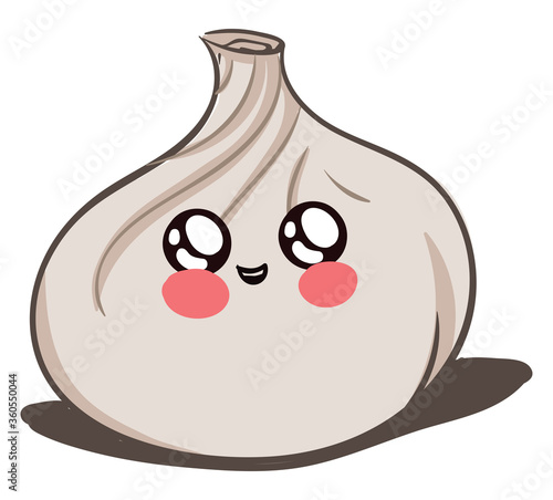 Cute Khinkali, illustration, vector on white background