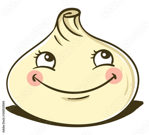 Happy khinkali, illustration, vector on white background