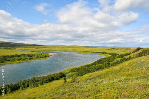 The river in the tundra of the Yamal.