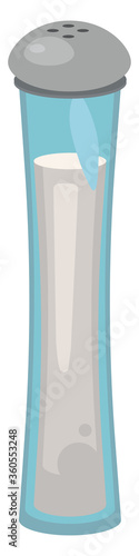 Salt shaker, illustration, vector on white background