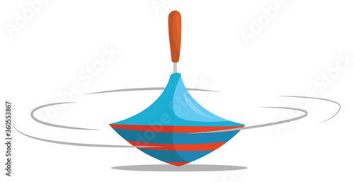 Spinning toy, illustration, vector on white background