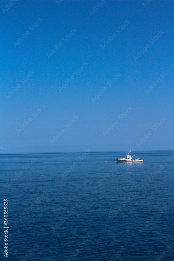 Beautiful ocean background. Blue background of the sea. Nature. Rest by the sea. Blue sky.