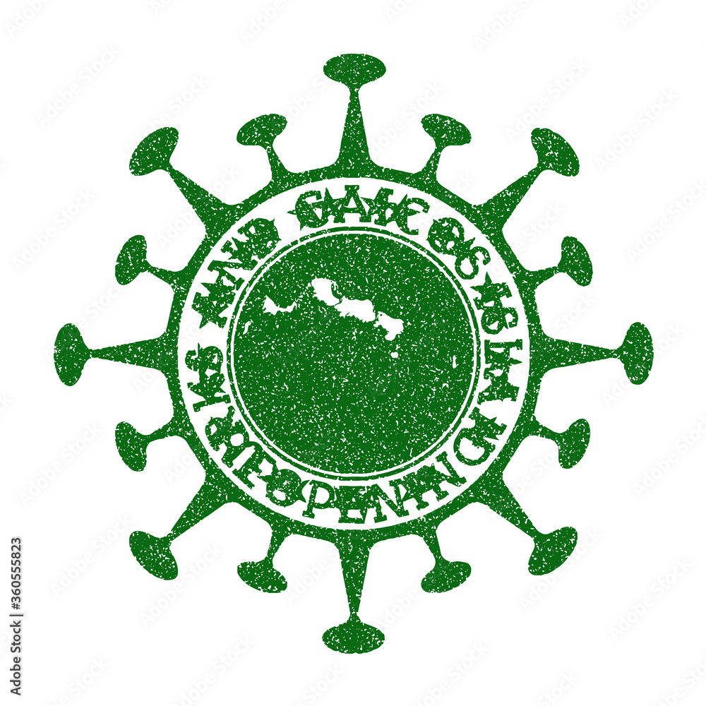 Turks and Caicos Islands Reopening Stamp. Green round badge of island with map of Turks and Caicos Islands. Island opening after lockdown. Vector illustration. Turks and Caicos Islands Reopening Stamp. Green round badge of island with map of Turks and Caicos Islands. Island opening after lockdown. Vector illustration.