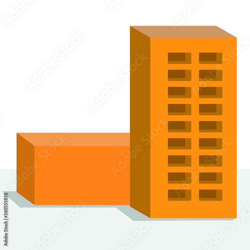 Finishing brick vector image on white background