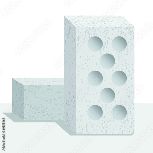 Silicate brick vector image on a white background