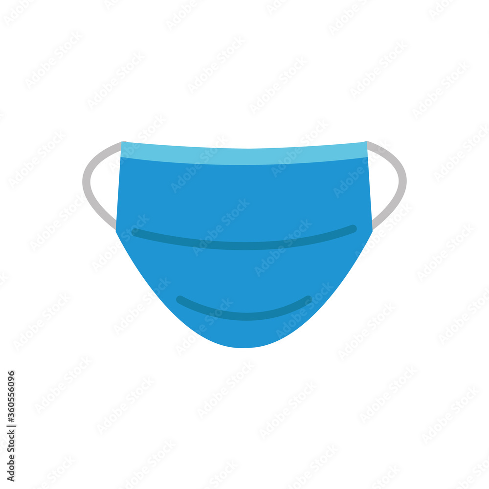 medical mouth mask icon, flat style medical mouth mask icon, flat style