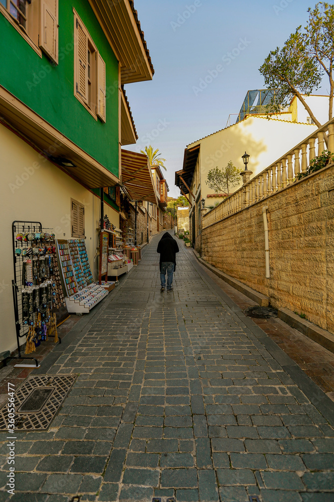 A street view in Kaleiçi in Antalya