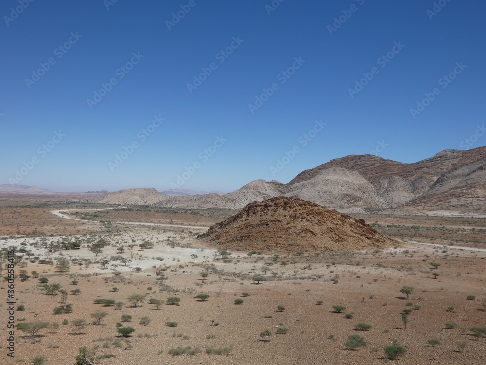 Mountain landscape of Spreetshoogte Pass between the Namib Desert with the Khomas Highland, Namibia Mountain landscape of Spreetshoogte Pass between the Namib Desert with the Khomas Highland, Namibia